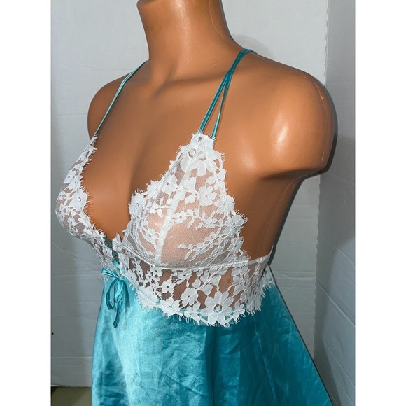 Vintage Victoria’s Secret silky satin slip y2k chemise negligee nightgown SM - Picture 10 of 12